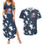 Custom United States Soccer Couples Matching Summer Maxi Dress and Hawaiian Shirt Retro 1994 Denim Style