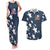 Custom United States Soccer Couples Matching Tank Maxi Dress and Hawaiian Shirt Retro 1994 Denim Style