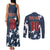 Custom United States Soccer Couples Matching Tank Maxi Dress and Long Sleeve Button Shirt Retro 1994 Denim Style