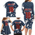 Custom United States Soccer Family Matching Long Sleeve Bodycon Dress and Hawaiian Shirt Retro 1994 Denim Style