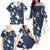 Custom United States Soccer Family Matching Off The Shoulder Long Sleeve Dress and Hawaiian Shirt Retro 1994 Denim Style