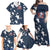 Custom United States Soccer Family Matching Off Shoulder Maxi Dress and Hawaiian Shirt Retro 1994 Denim Style