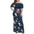 Custom United States Soccer Family Matching Off Shoulder Maxi Dress and Hawaiian Shirt Retro 1994 Denim Style