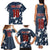 Custom United States Soccer Family Matching Tank Maxi Dress and Hawaiian Shirt Retro 1994 Denim Style