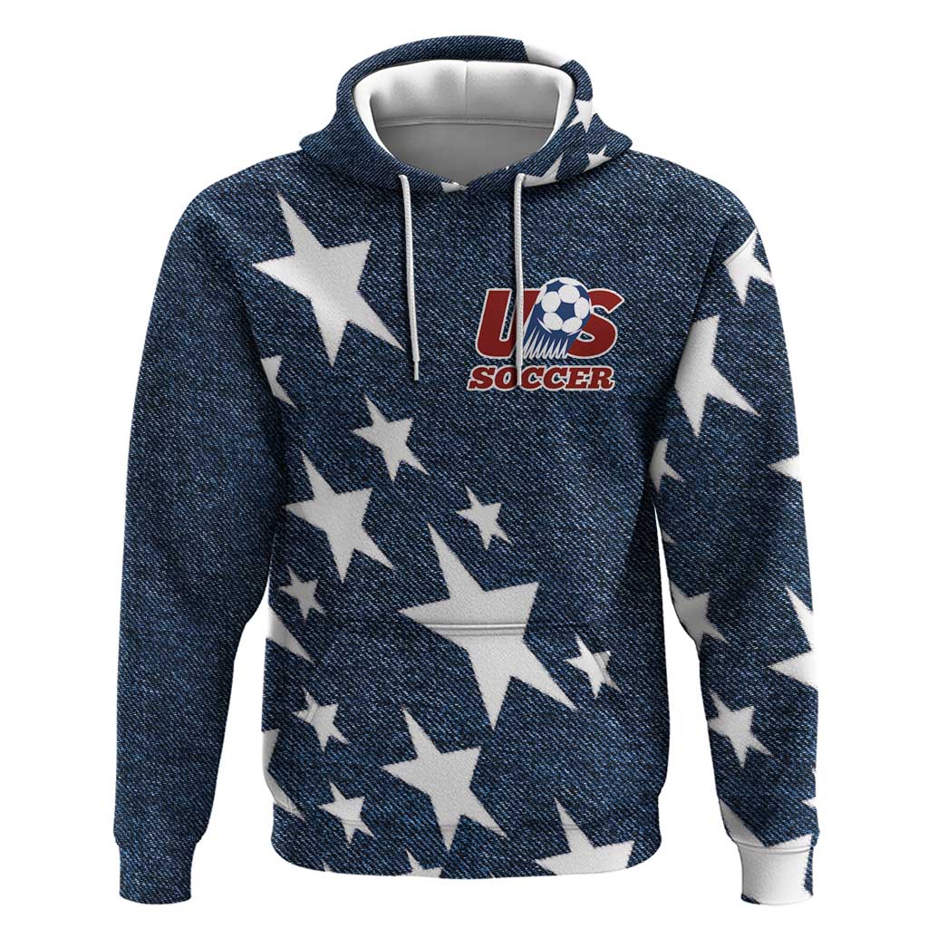 Custom United States Soccer Hoodie Retro 1994 Denim Style