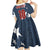 Custom United States Soccer Kid Short Sleeve Dress Retro 1994 Denim Style