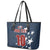 Custom United States Soccer Leather Tote Bag Retro 1994 Denim Style