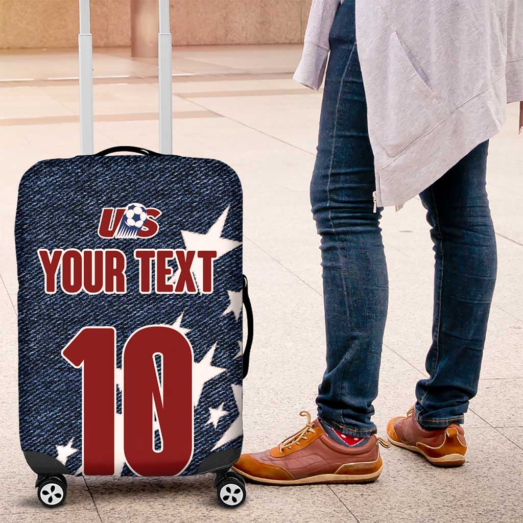 Custom United States Soccer Luggage Cover Retro 1994 Denim Style