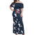 Custom United States Soccer Off Shoulder Maxi Dress Retro 1994 Denim Style