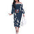 Custom United States Soccer Off The Shoulder Long Sleeve Dress Retro 1994 Denim Style