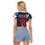 Custom United States Soccer Raglan Cropped T Shirt Retro 1994 Denim Style - Wonder Print Shop