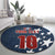 Custom United States Soccer Round Carpet Retro 1994 Denim Style - Wonder Print Shop