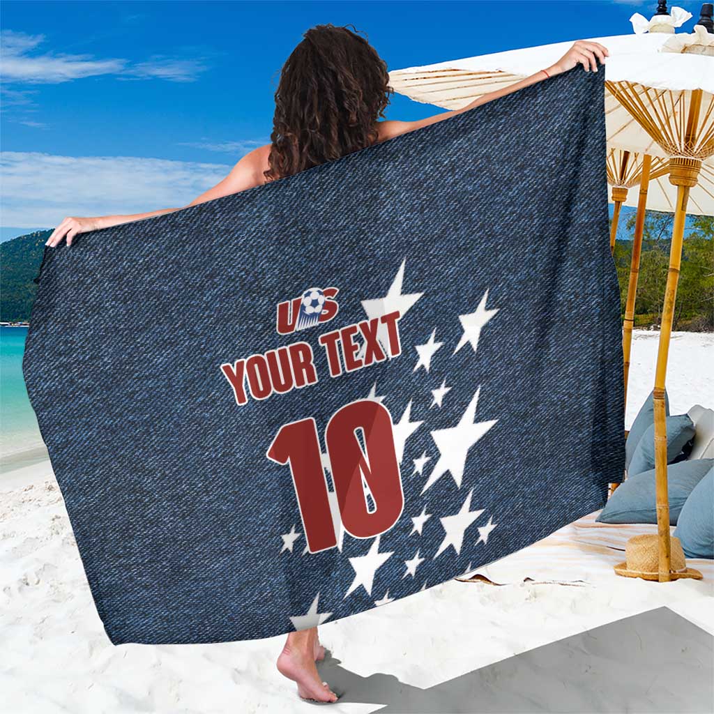 Custom United States Soccer Sarong Retro 1994 Denim Style - Wonder Print Shop