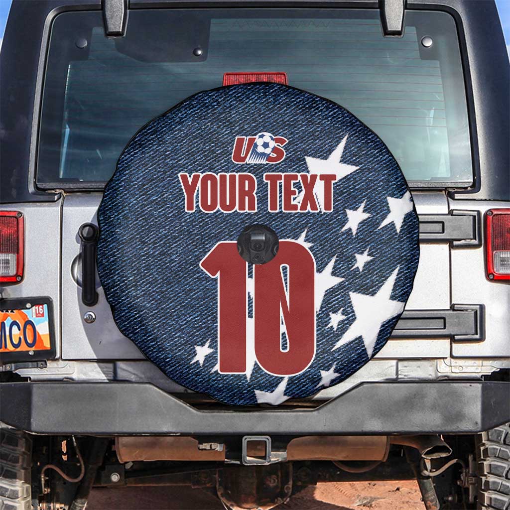 Custom United States Soccer Spare Tire Cover Retro 1994 Denim Style - Wonder Print Shop