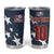 Custom United States Soccer Tumbler Cup Retro 1994 Denim Style - Wonder Print Shop