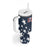 Custom United States Soccer Tumbler With Handle Retro 1994 Denim Style - Wonder Print Shop