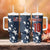 Custom United States Soccer Tumbler With Handle Retro 1994 Denim Style - Wonder Print Shop