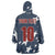 Custom United States Soccer Wearable Blanket Hoodie Retro 1994 Denim Style - Wonder Print Shop