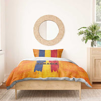 Personalized Romania Flag Day Bedding Set Traditional Pattern Royal Style