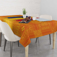 Personalized Romania Flag Day Tablecloth Traditional Pattern Royal Style