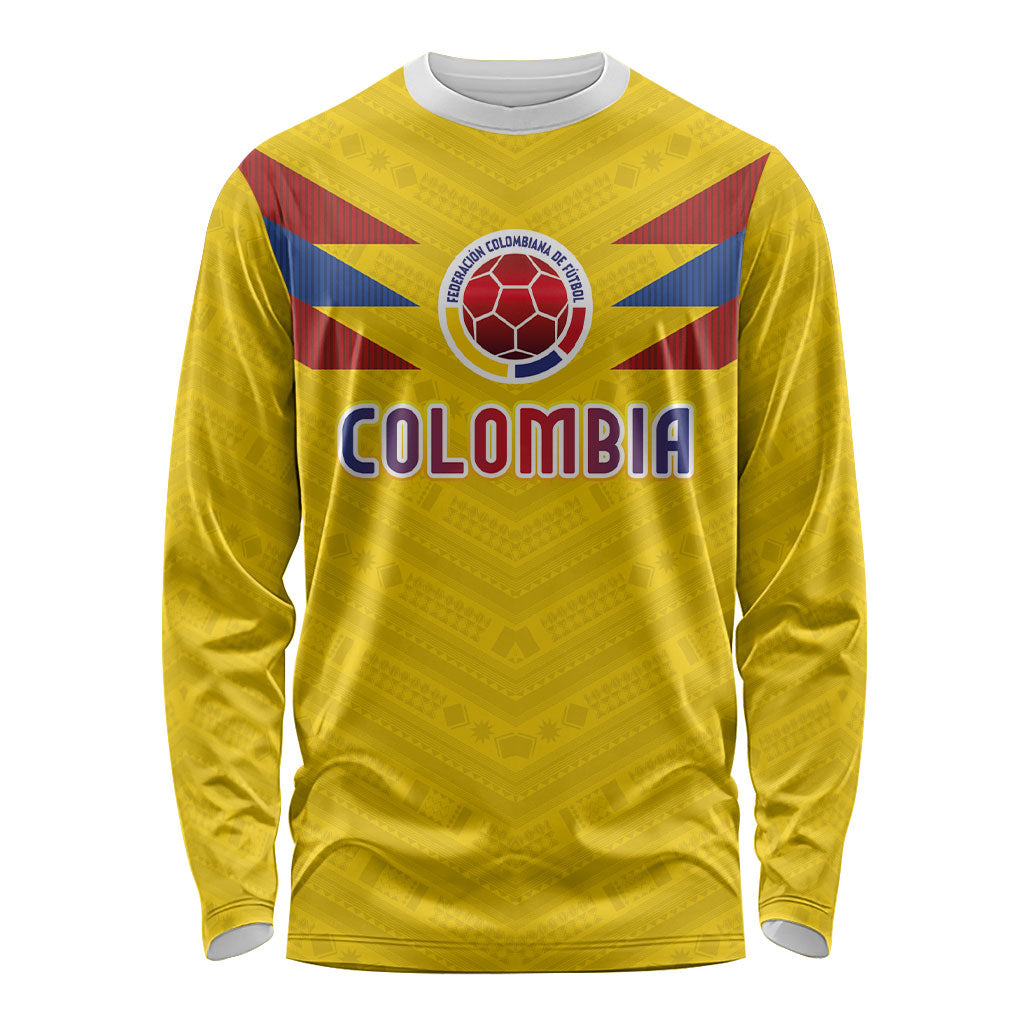 Colombia National Football Custom Long Sleeve Shirt Glory 2026 Inspired Sombrero Vueltiao