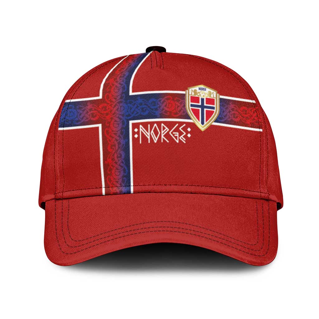 Norwegian Football 2026 Classic Cap Norge Viking Ornament Red Color
