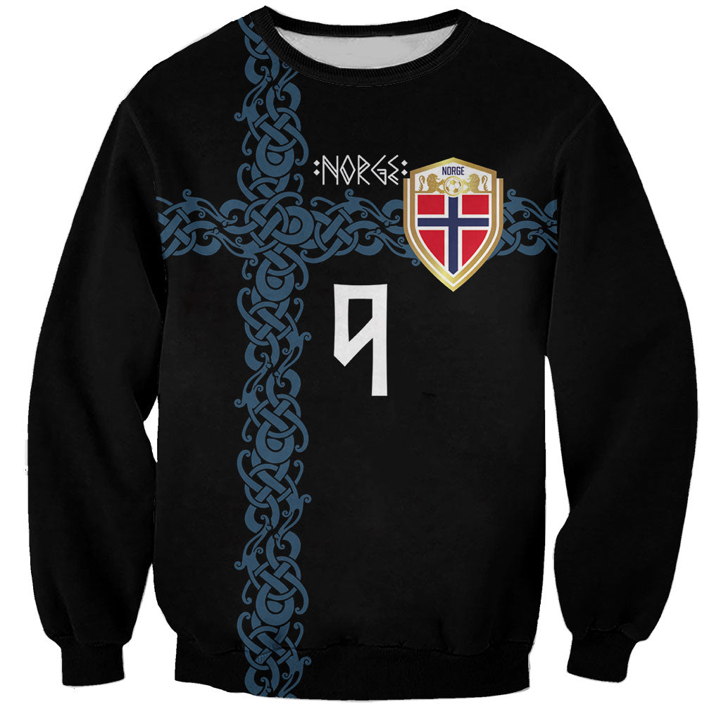 Norwegian Football Custom 2026 Sweatshirt Norge Viking Ornament Black Color