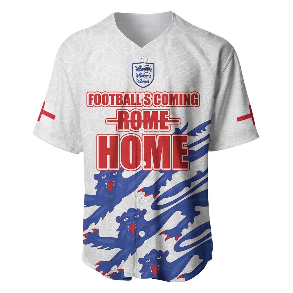 Custom England Football 2024 Road to The Champion Baseball Jersey Football's Coming Home - Wonder Print Shop