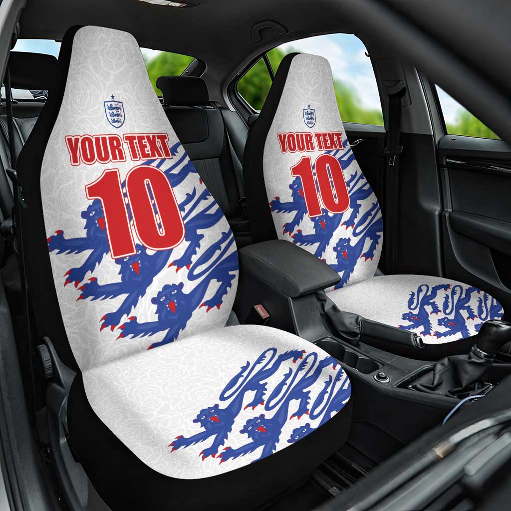 Custom England Football 2024 Road to The Champion Car Seat Cover Football's Coming Home - Wonder Print Shop