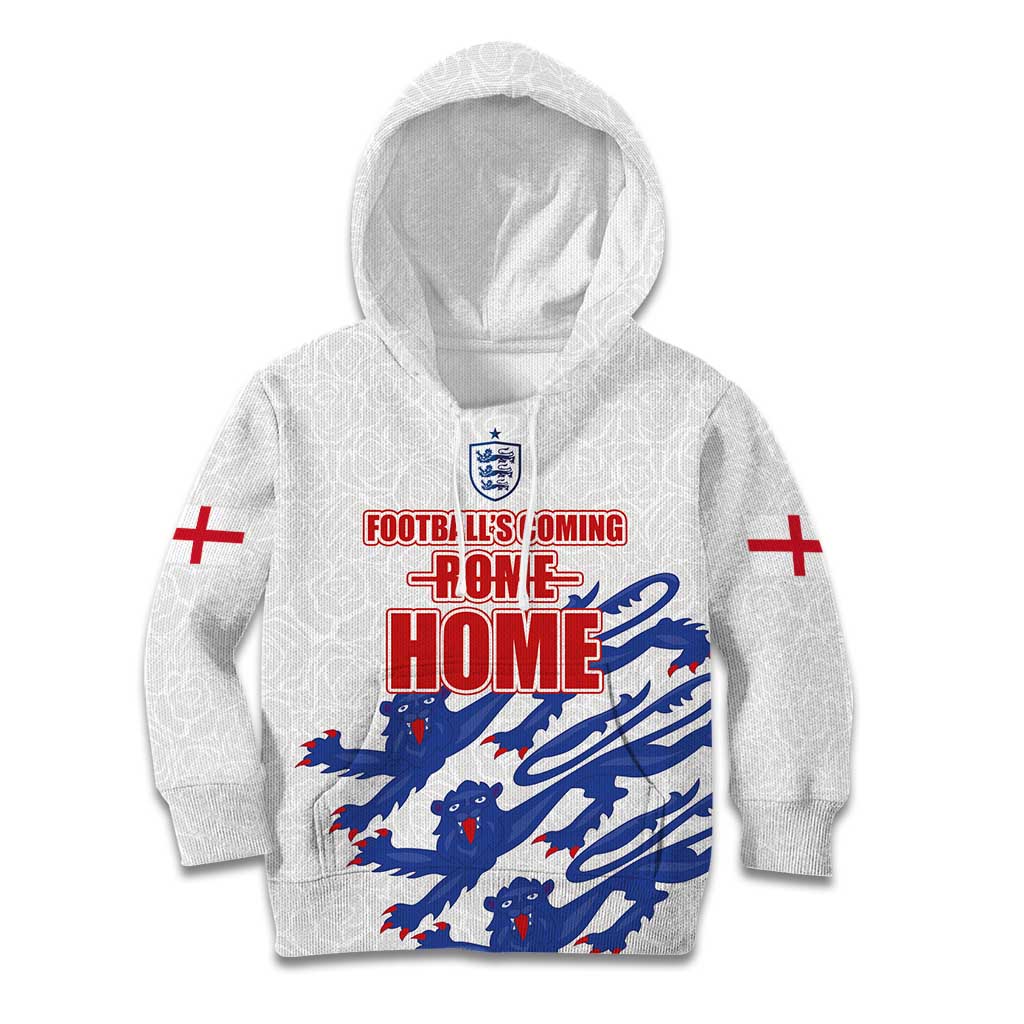 Custom England Football 2024 Road to The Champion Kid Hoodie Football's Coming Home - Wonder Print Shop