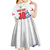 Custom England Football 2024 Road to The Champion Kid Short Sleeve Dress Football's Coming Home - Wonder Print Shop