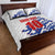 Custom England Football 2024 Road to The Champion Quilt Bed Set Football's Coming Home