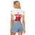 Custom England Football 2024 Road to The Champion Raglan Cropped T Shirt Football's Coming Home