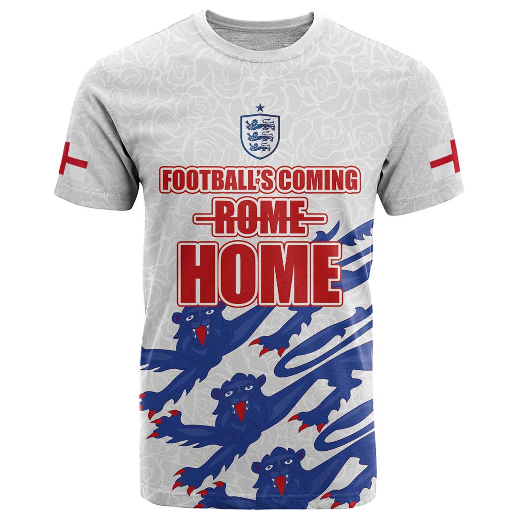 Custom England Football 2024 Road to The Champion T Shirt Football's Coming Home