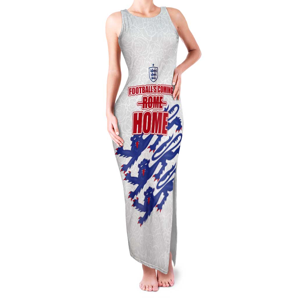 Custom England Football 2024 Road to The Champion Tank Maxi Dress Football's Coming Home