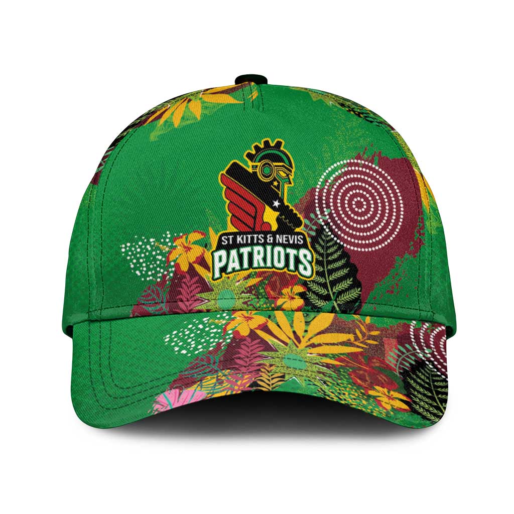 St Kitts and Nevis Cricket Patriots Classic Cap Caribbean Tropical Plants Sporty Green - Wonder Print Shop