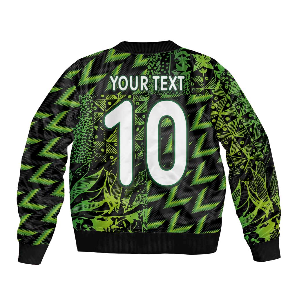 Custom Nigeria Football Bomber Jacket Super Eagles Champions - Wonder Print Shop