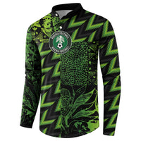 Custom Nigeria Football Button Sweatshirt Super Eagles Champions - Wonder Print Shop