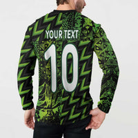 Custom Nigeria Football Button Sweatshirt Super Eagles Champions - Wonder Print Shop