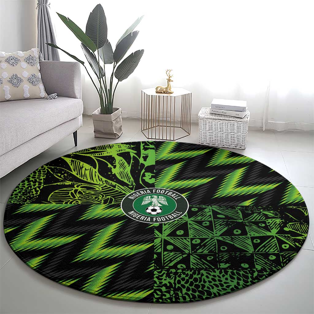 Nigeria Football Round Carpet Super Eagles Champions - Wonder Print Shop