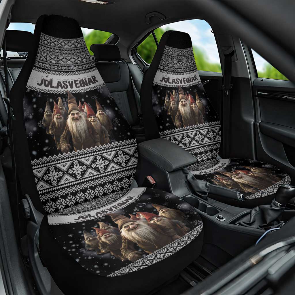 13 Yule Lads Iceland Christmas Car Seat Cover Jolasveinar and Nordic Traditional Pattern