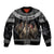 13 Yule Lads Iceland Christmas Sleeve Zip Bomber Jacket Jolasveinar and Nordic Traditional Pattern