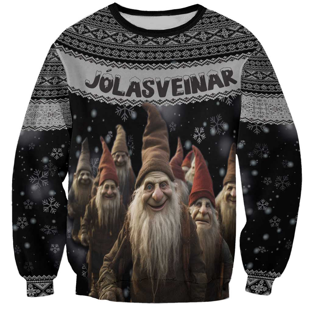 13 Yule Lads Iceland Christmas Sweatshirt Jolasveinar and Nordic Traditional Pattern