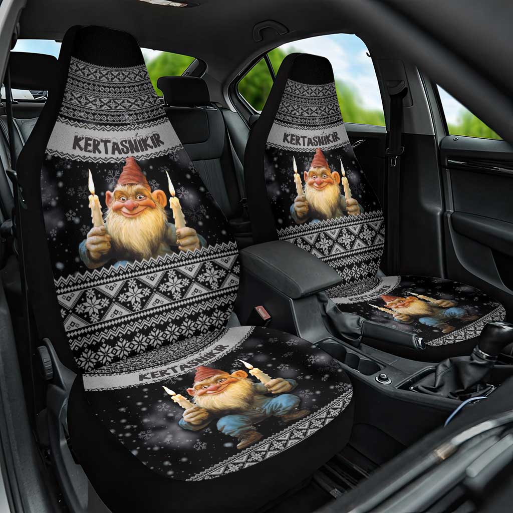 Iceland Kertasnikir Christmas Car Seat Cover Candle Beggar and Nordic Traditional Pattern