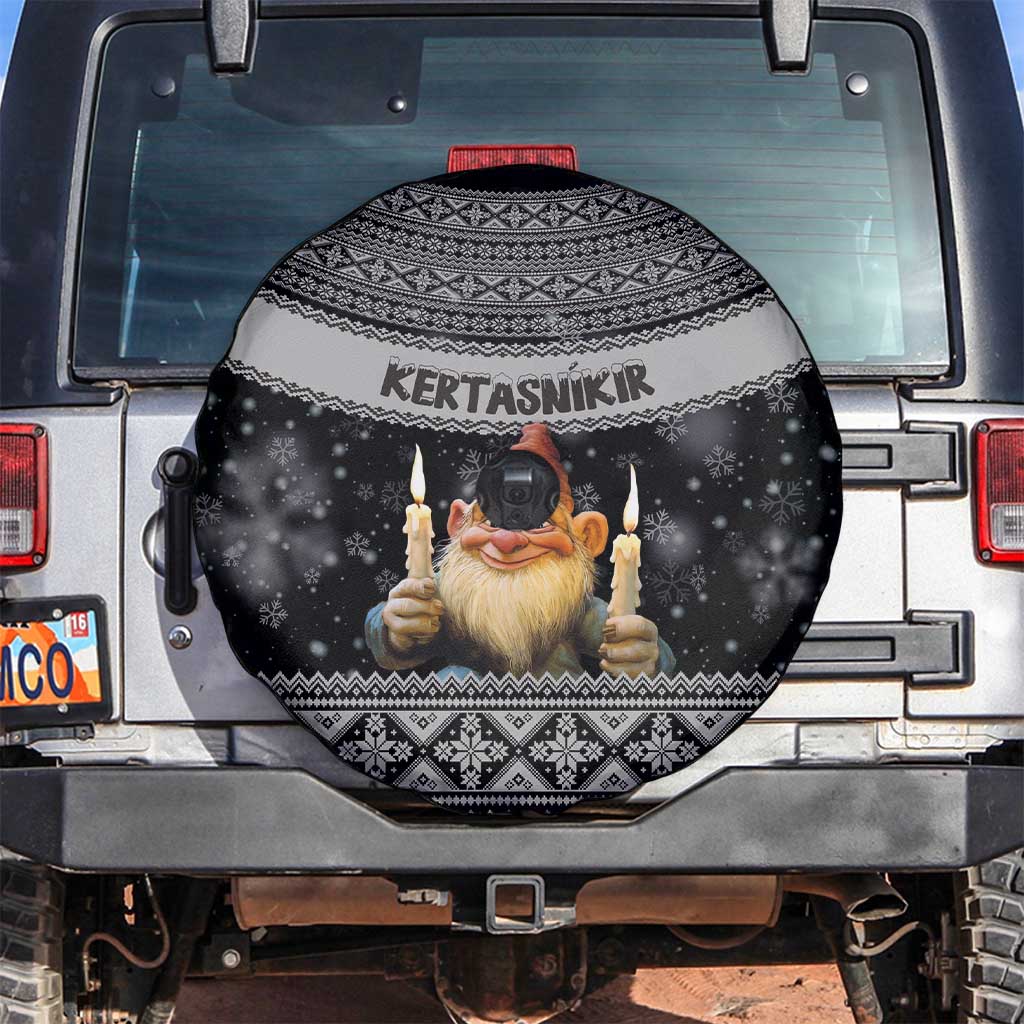 Iceland Kertasnikir Christmas Spare Tire Cover Candle Beggar and Nordic Traditional Pattern