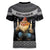 Iceland Kertasnikir Christmas Women V-Neck T-Shirt Candle Beggar and Nordic Traditional Pattern