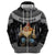 Iceland Kertasnikir Christmas Zip Hoodie Candle Beggar and Nordic Traditional Pattern