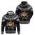 Iceland Kertasnikir Christmas Zip Hoodie Candle Beggar and Nordic Traditional Pattern