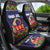 Scandinavian Yule Goat Christmas Car Seat Cover with Scandinavian Folk Pattern Style