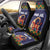 Scandinavian Yule Goat Christmas Car Seat Cover with Scandinavian Folk Pattern Style